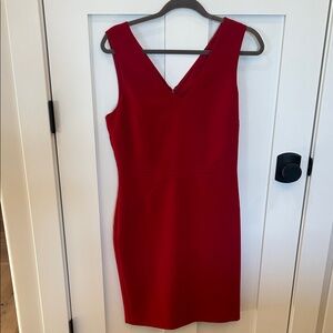Banana Republic  Red V-Neck, Sleeveless  Dress (6)